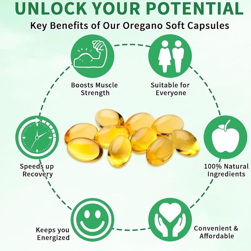 Oregano Oil Softgels Supplier - Private Label Antioxidant & Immune Support