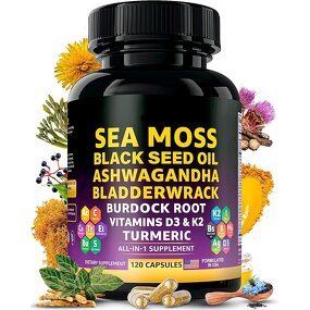 Sea Moss Capsules Supplier - GMP Factory OEM Black Seed Oil Ashwagandha Turmeric