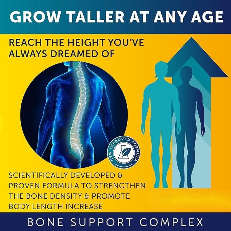 Growth Capsules Factory - Height Maximizer with Calcium GABA Zinc for All Ages