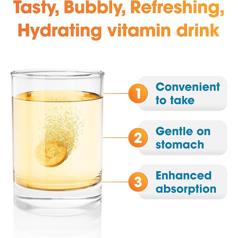 Vitamin C Effervescent Tablets Manufacturer - OEM 1000mg Skin Whitening Multivitamin