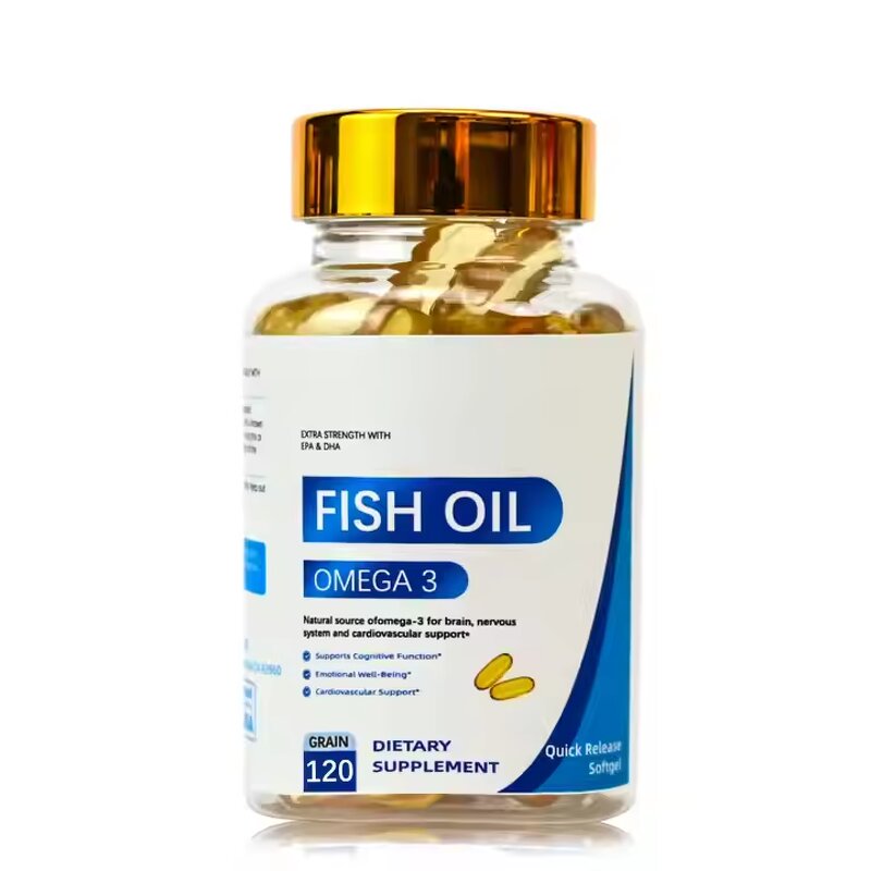 Omega 3 Fish Oil Softgels Factory - Ready Stock EPA DHA for Heart Brain Immunity