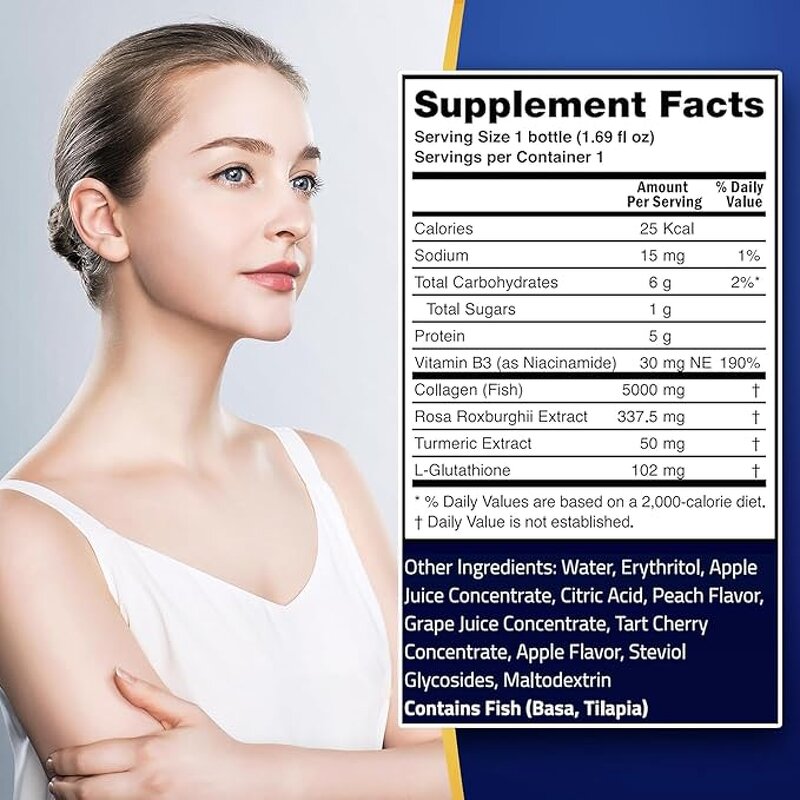 Liquid Collagen Supplier - Anti-Aging Formula with Turmeric & Glutathione for All