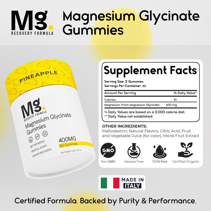 Magnesium Gummies Manufacturer - GMP ISO Glycinate Complex for Sleep & Calming