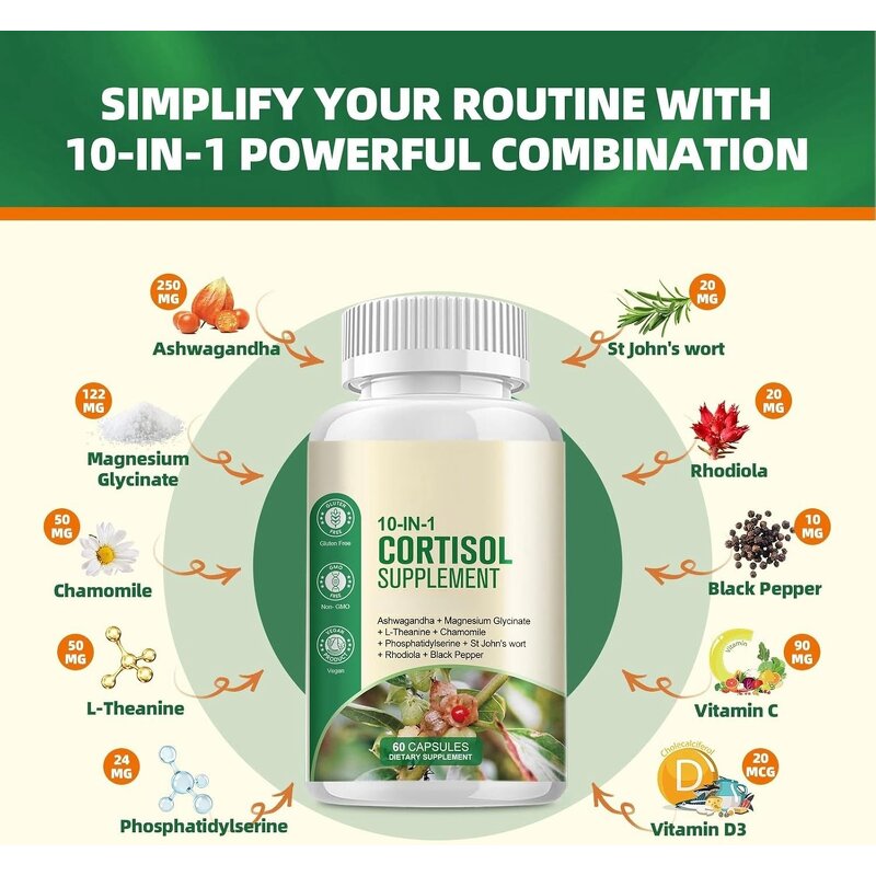 Cortisol Supplement Manufacturer - OEM 10-in-1 with Ashwagandha for Women