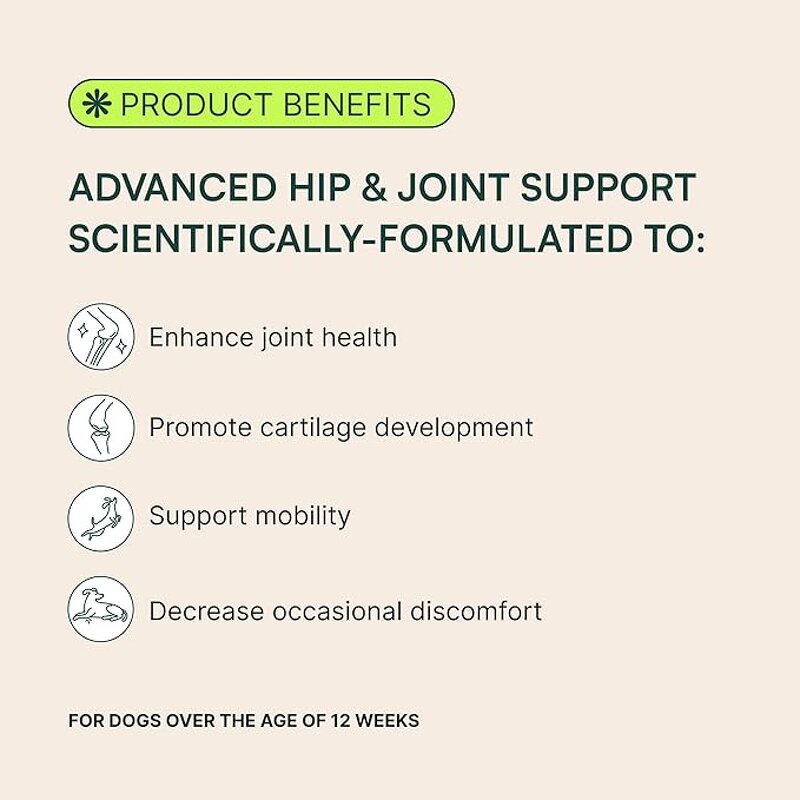 Dog Multivitamin Chewable Factory - Hip & Joint Support with Glucosamine for Breeds