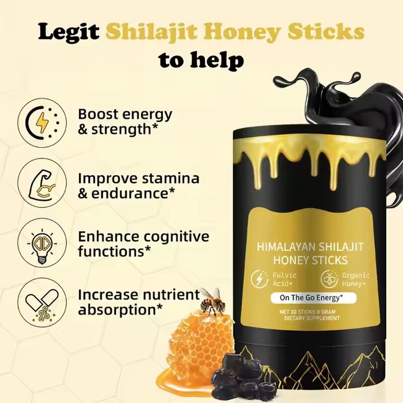Shilajit Honey Sticks Factory - OEM Private Label Organic Resin Sachets