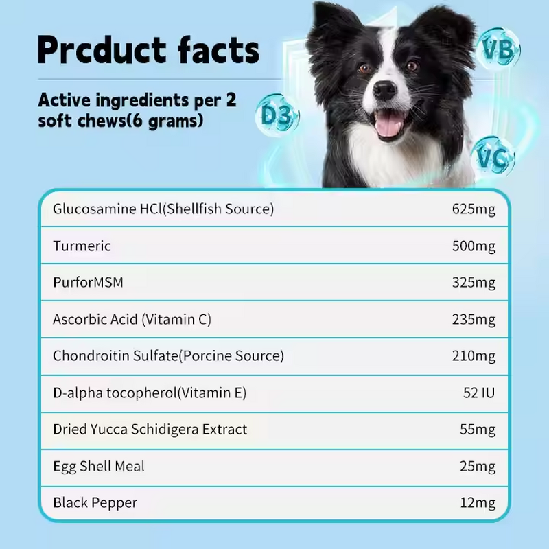Pet Joint Supplements Manufacturer - OEM Chewable Soft Chews for Dogs and Cats