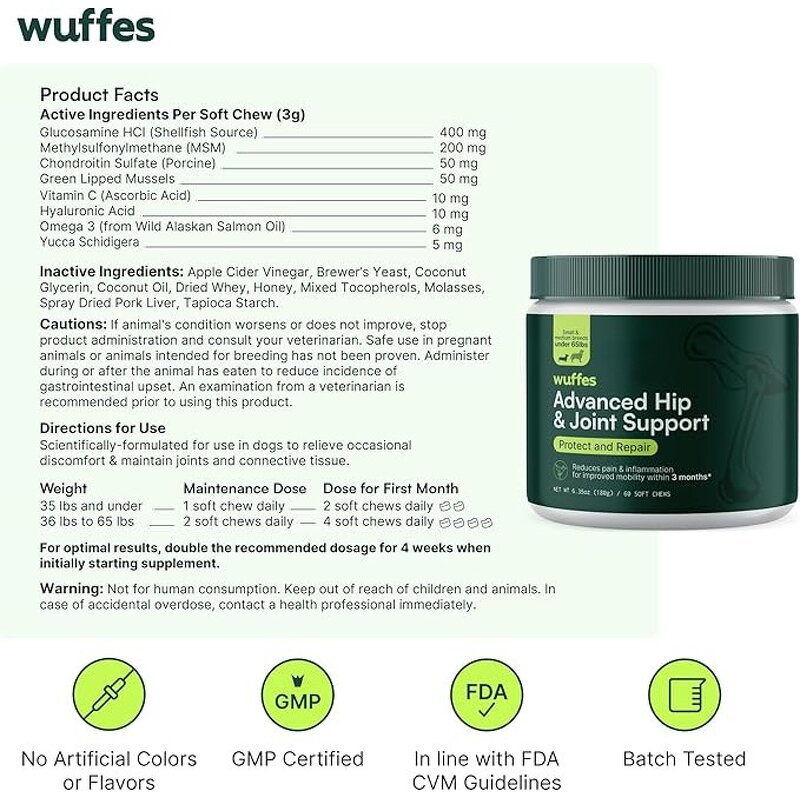 Dog Multivitamin Chewable Factory - Hip & Joint Support with Glucosamine for Breeds