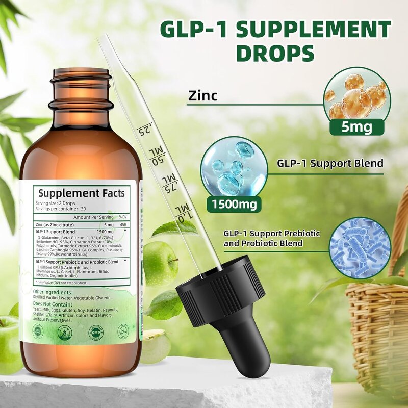 GLP-1 Drops Source Factory - OEM Custom Green Apple Flavor for Intestinal Digestion