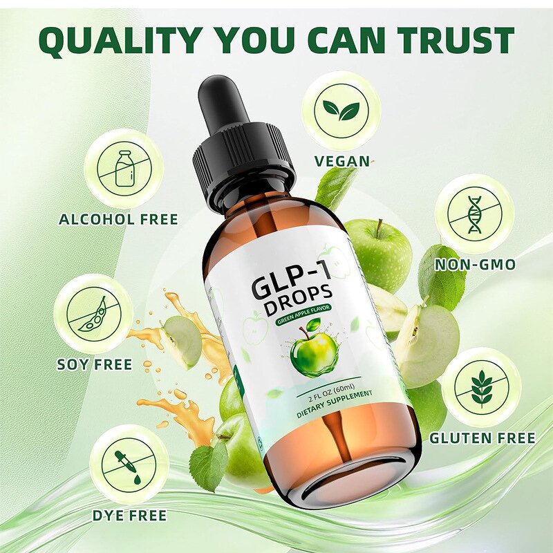 GLP-1 Drops Source Factory - OEM Custom Green Apple Flavor for Intestinal Digestion
