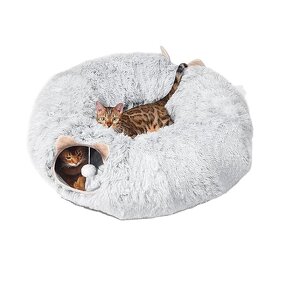 Cat Tunnel Manufacturer - Large Collapsible Plush Tube with Mat & Balls