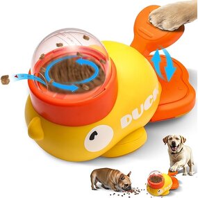 Dog Slow Feeder Manufacturer - 2-in-1 Interactive Puzzle Toy Duck Shaped Design