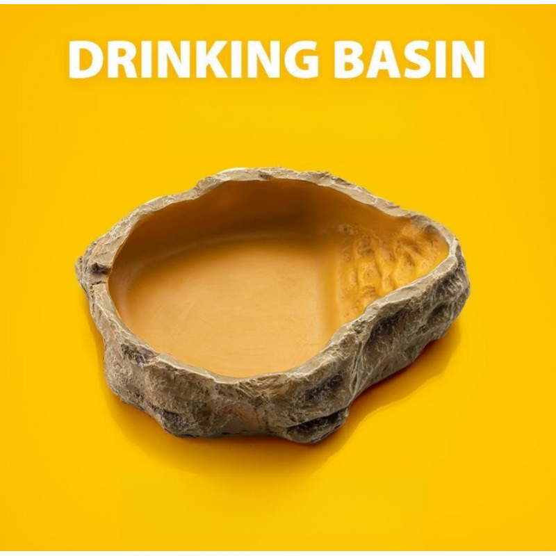 Reptile Toy Supplier - Small Horned Frog Water Basin Landscaping Feeder