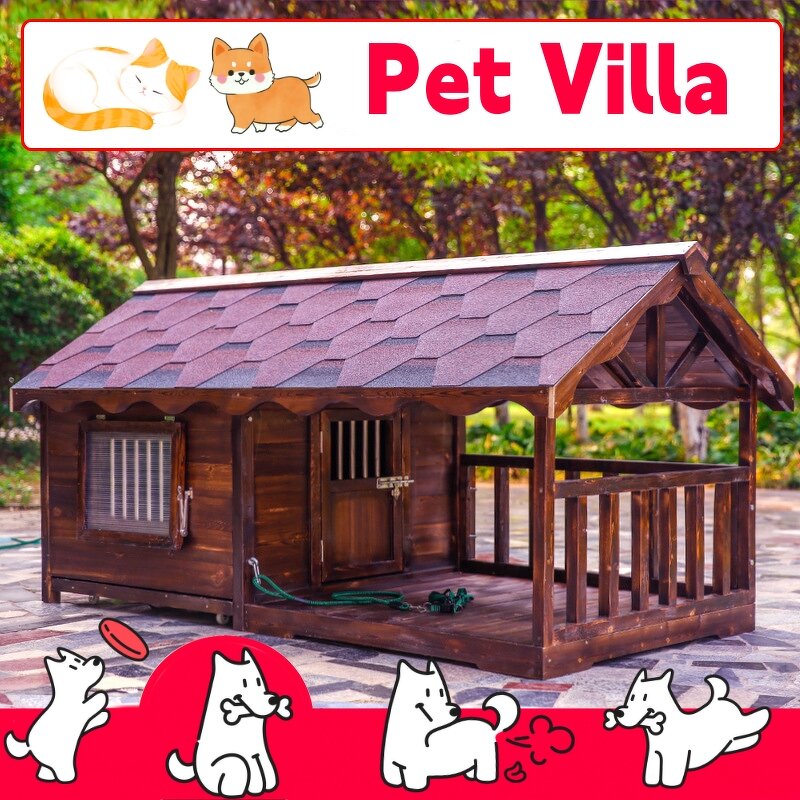 Dog Crate Supplier - Solid Wood Outdoor Rainproof Kennel Indoor Cage