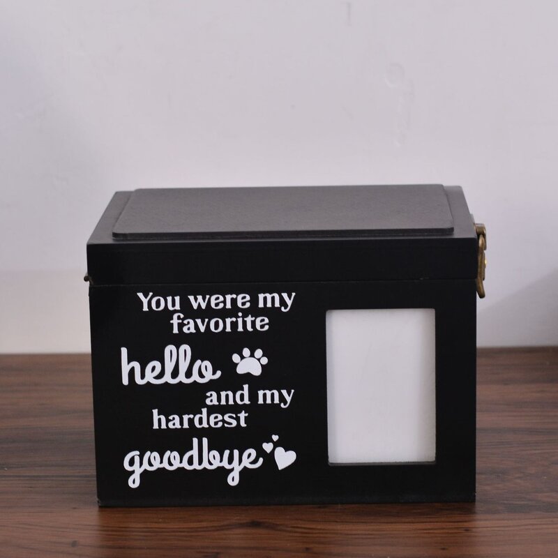 Pet Memorial Urn Factory - Large Wooden Cremation Urn with Photo Frame Gift
