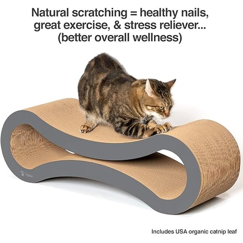 Cat Scratcher Factory - Infinity Shape Reversible Cardboard Pad & House