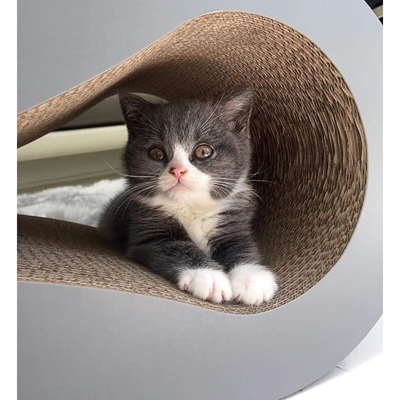 Cat Scratcher Factory - Infinity Shape Reversible Cardboard Pad & House