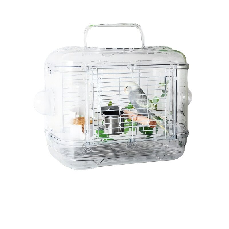 Bird Travel Carrier Factory - Iron Cage for Parrots Conures Cockatiels White