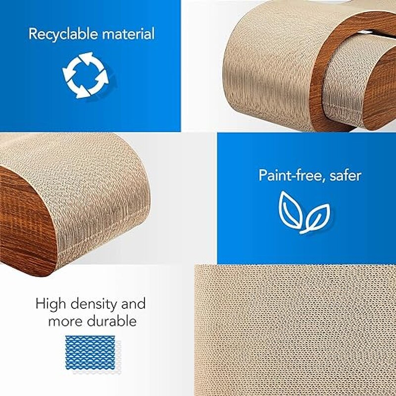 Cat Scratcher Manufacturer - 2 in 1 Cardboard Lounge Bed & Scratching Post