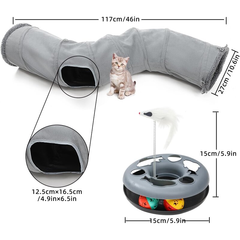 Cat Tunnel Manufacturer - Indoor S-Shaped Roller Track Collapsible Play Tube
