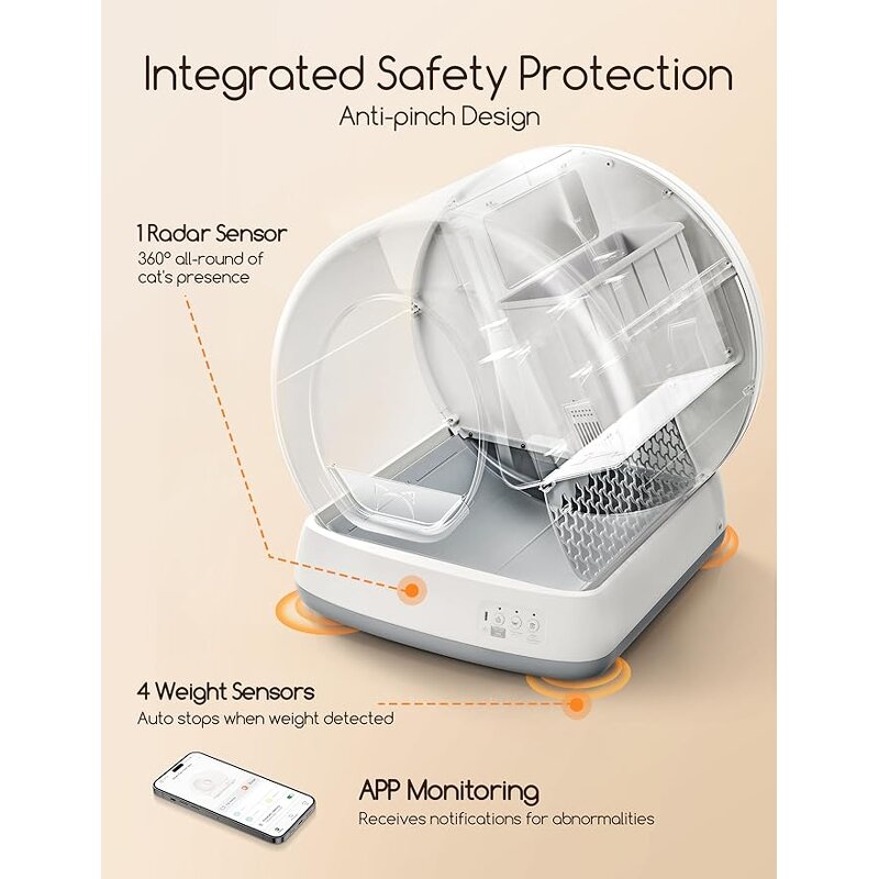 Smart Cat Litter Box Factory - Self-Cleaning Safety Protection APP Control