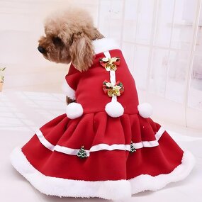 Christmas Pet Dress Manufacturer - Princess Dress Winter Teddy Small Dog Cat