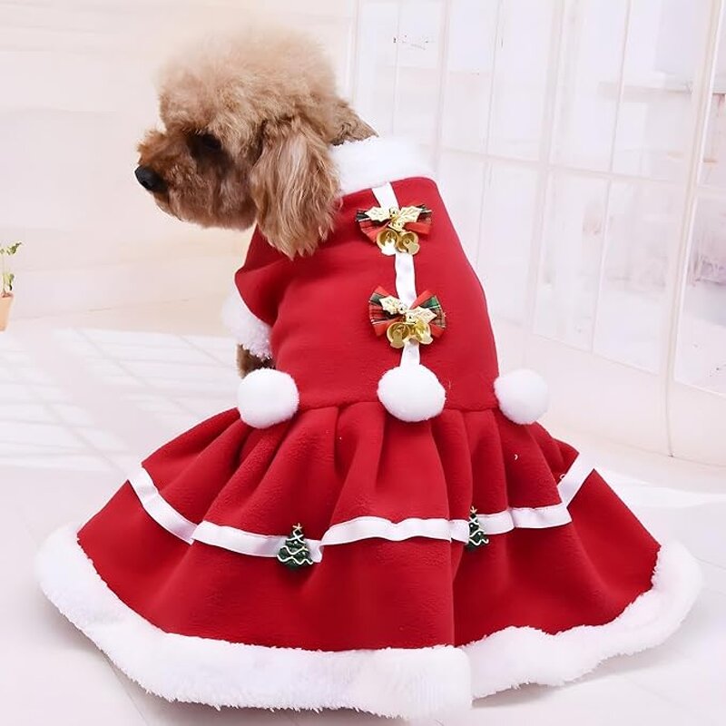 Christmas Pet Dress Manufacturer - Princess Dress Winter Teddy Small Dog Cat