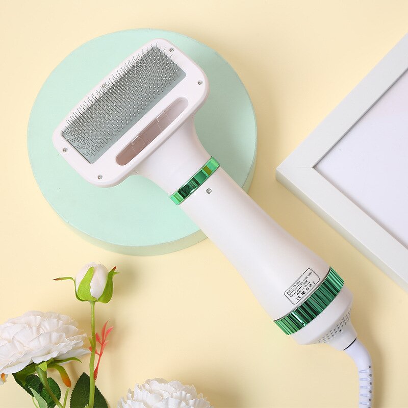 Pet Hair Comb Factory - 2-in-1 Hot Air Comb Blow Dry Comb Cleaning Integrated