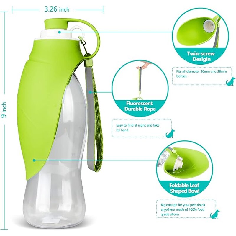 Dog Water Bottle Manufacturer - Portable Outdoor Hiking Travel Dispenser with Cup