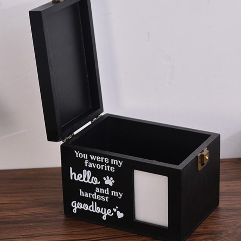 Pet Memorial Urn Factory - Large Wooden Cremation Urn with Photo Frame Gift