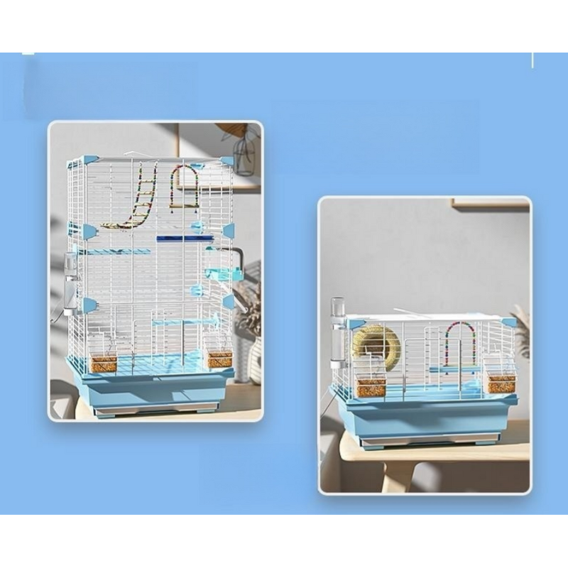 Budgie Cage Supplier - Large Villa Metal Viewing Cage Bird House