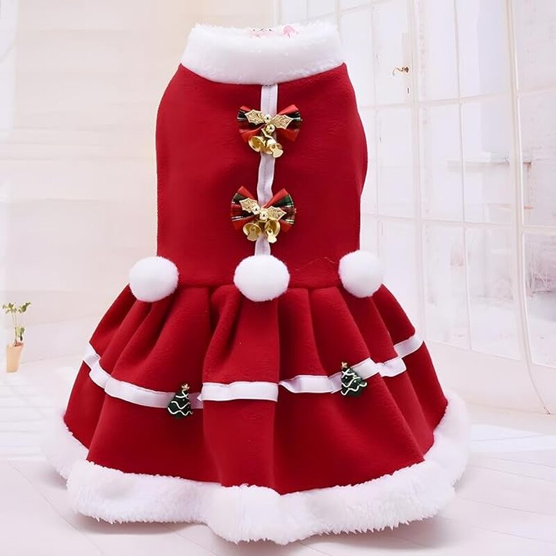 Christmas Pet Dress Manufacturer - Princess Dress Winter Teddy Small Dog Cat