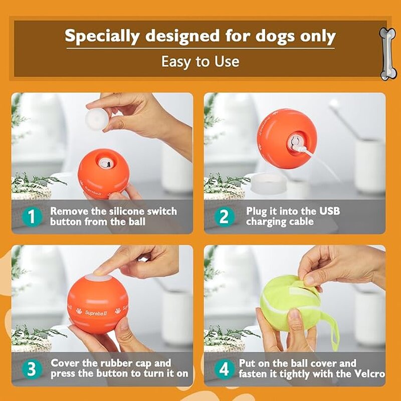 Interactive Dog Toy Factory - Automatic Rolling Ball USB Rechargeable for All Sizes