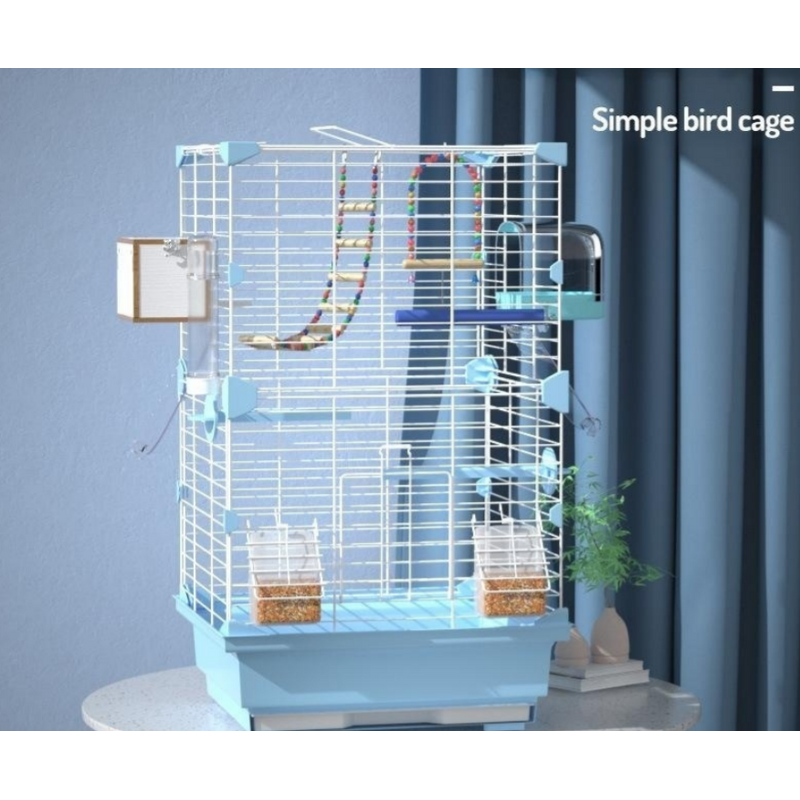 Budgie Cage Supplier - Large Villa Metal Viewing Cage Bird House