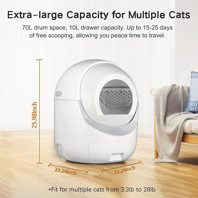 Automatic Cat Litter Box Manufacturer - Self Cleaning APP Control Odor Removal