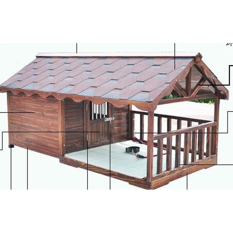 Dog Crate Supplier - Solid Wood Outdoor Rainproof Kennel Indoor Cage