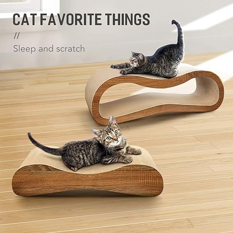 Cat Scratcher Manufacturer - 2 in 1 Cardboard Lounge Bed & Scratching Post