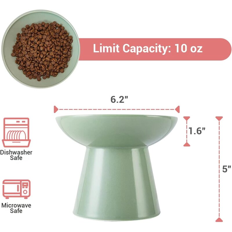 Ceramic Cat Food Bowl Factory - Extra Wide Shallow Dish for Whisker Fatigue Relief