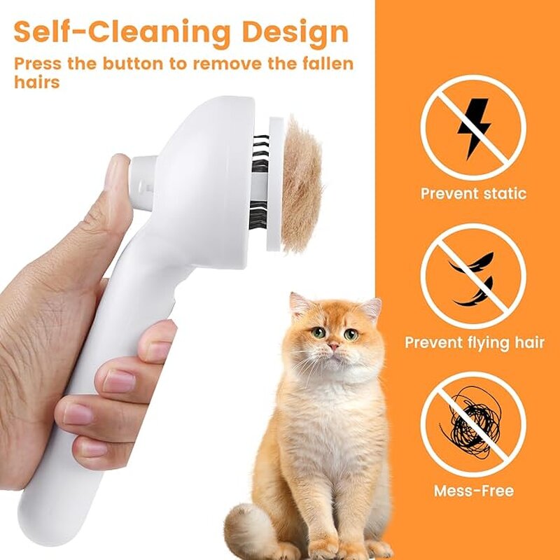 Cat Steam Brush Manufacturer - 3 in 1 Water Brush Self Cleaning Slicker Brush