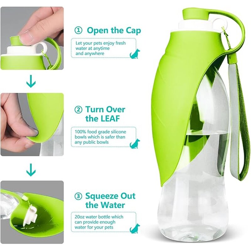 Dog Water Bottle Manufacturer - Portable Outdoor Hiking Travel Dispenser with Cup