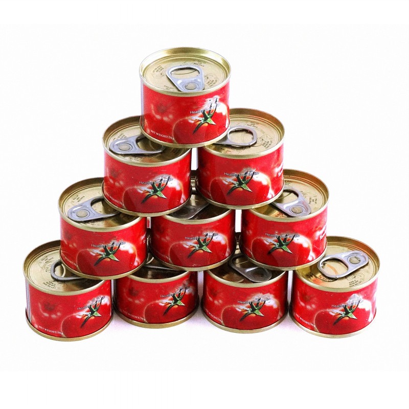 New Season Fresh Taste 36-38 Brix Natural Tomato Paste 70g-800g Tin Packing Ketchup Range