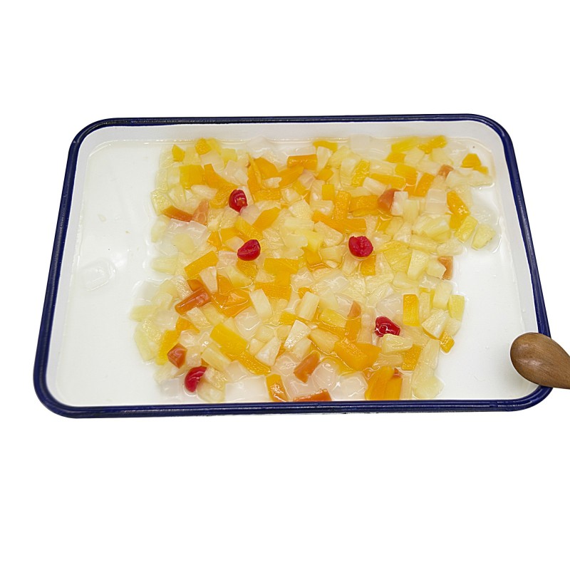 New Season Canned Cocktail Fruit Syrup Pulp Assorted Flavors-Peach Pear Grape Cherry Pineapple