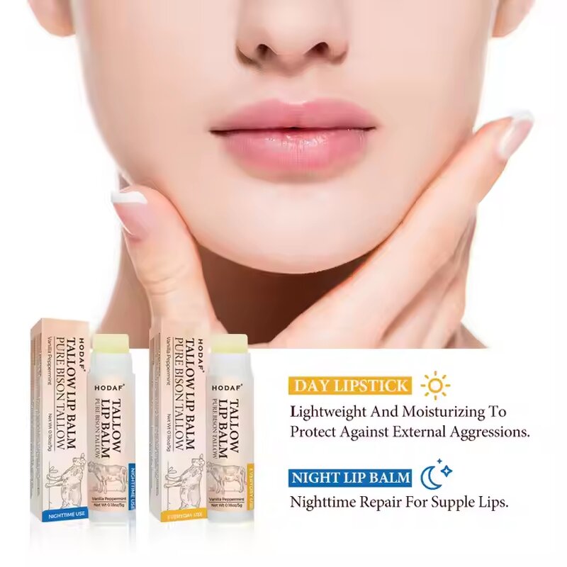 Repairing Lip Balm Factory - New Arrival Organic 100% Grass-Fed Tallow for Dry Lips