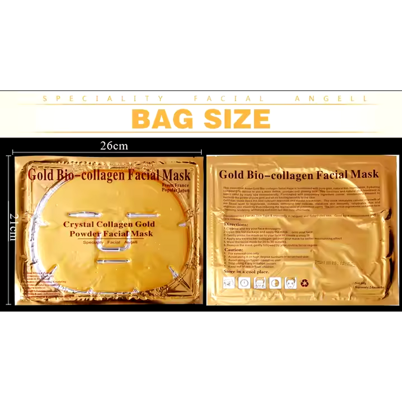 Gold Face Masque Factory - OEM ODM 24K Natural Hyaluronic Acid Collagen Mask