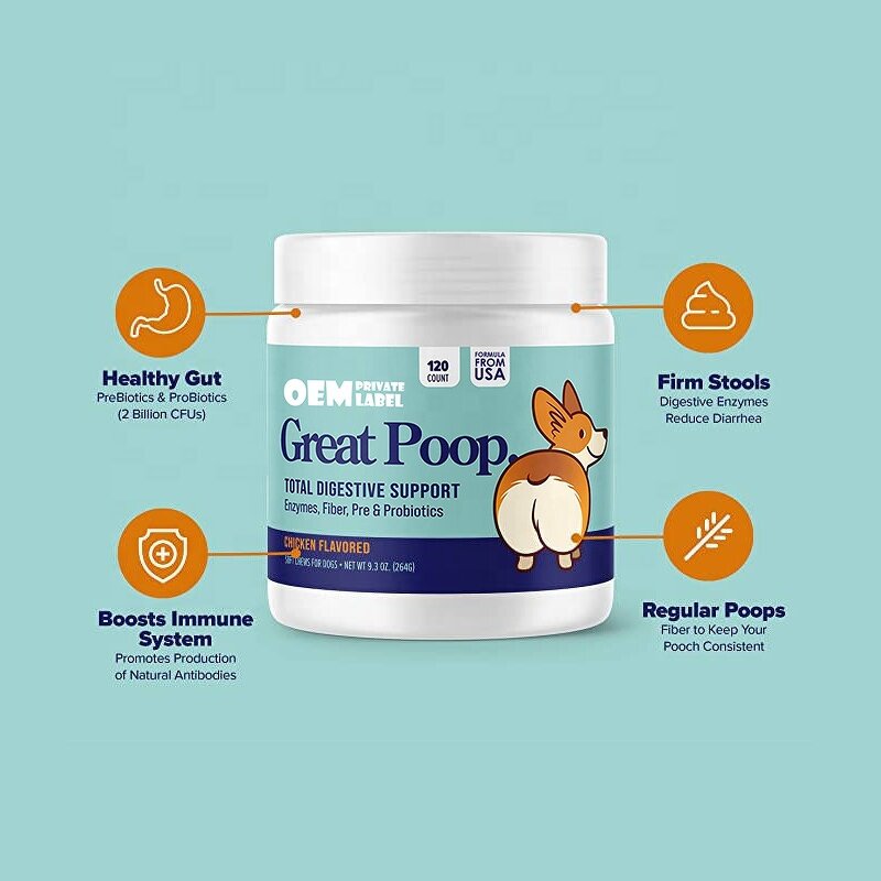 Probiotic Soft Chews Supplier - Custom Dog Vitamin Digestive Enzymes