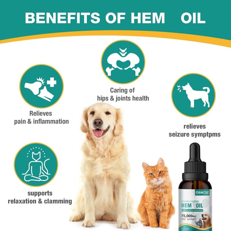 Herbal Supplements for Pets Factory - OEM Hip Joint Calming Hemp Oil