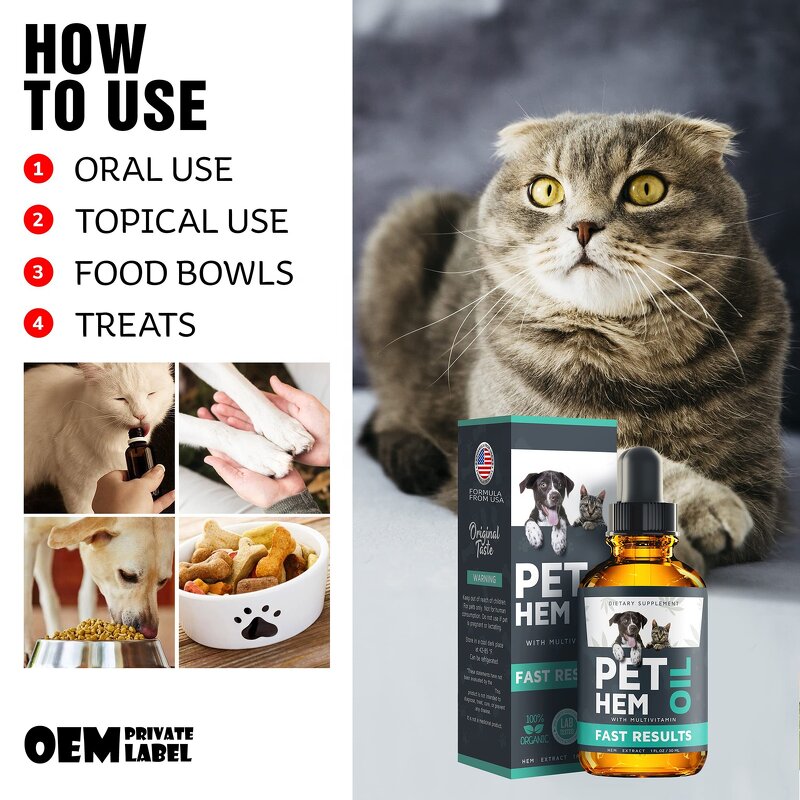Calming Oil for Pets Manufacturer - Hemp Oil Anxiety Stress Relief