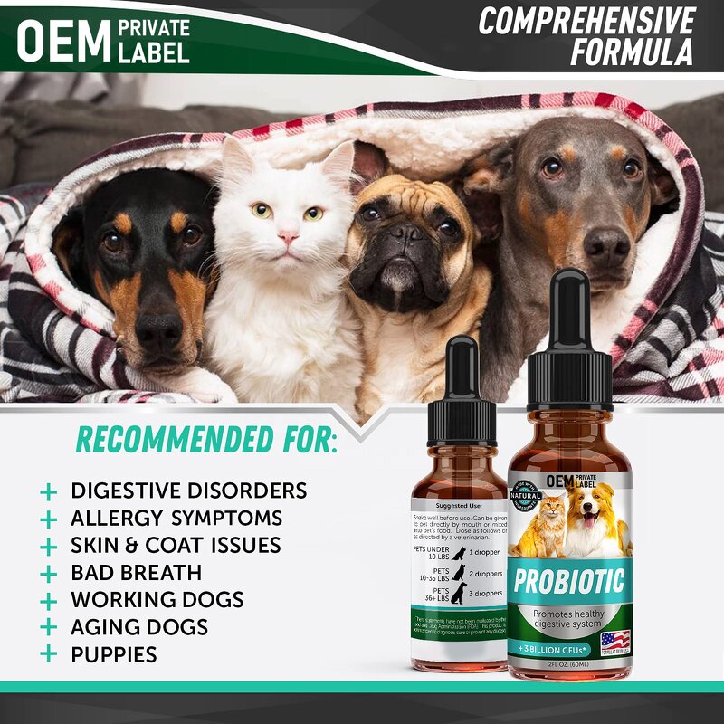 Probiotics for Pets Supplier - Digestive Enzymes Supplement for Dogs Cats
