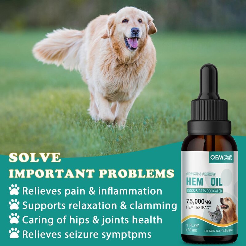 Herbal Supplements for Pets Factory - OEM Hip Joint Calming Hemp Oil