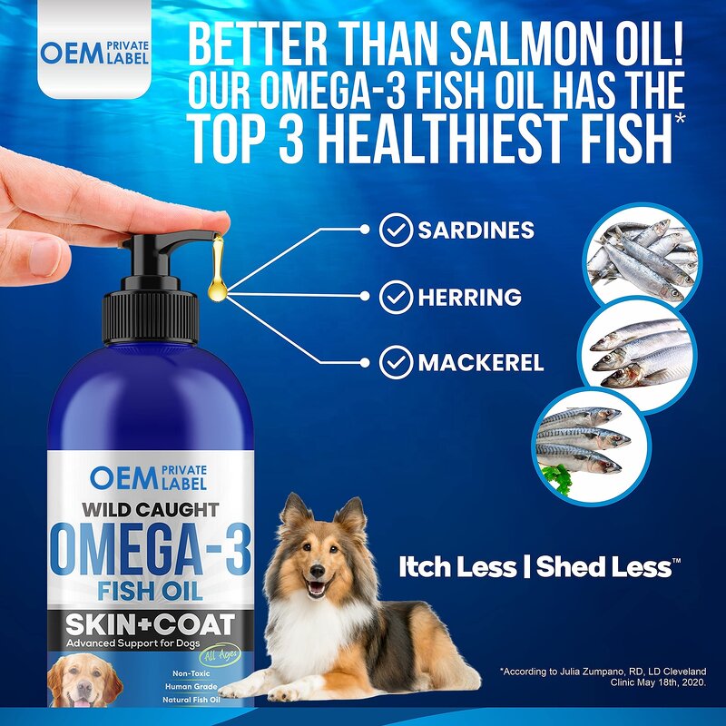 Omega 3 Fish Oil Manufacturer - OEM for Dogs Skin Coat Allergy